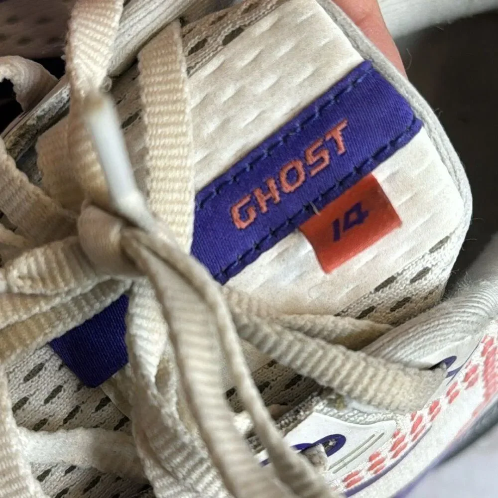Brooks Ghost 14 Running athletic Shoes  Womens‎ Sz 10 M (B) White/Purple
